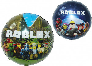 Логотип «Шар (18''/46 см) Круг, Блоки, Любимая игра, Дизайн №2, 1 шт. в уп. (цв.этик.)»