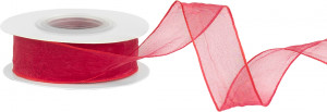 Логотип «Лента органза (2,5 см*9,14 м) Нежная грация, Красный, 1 шт.»