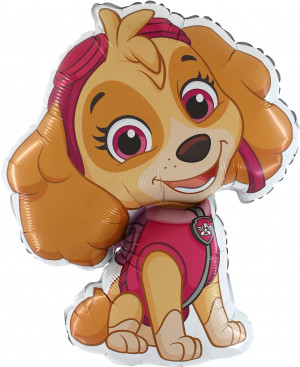 Логотип «Шар (14''/36 см) Мини-фигура, Щенячий патруль, Скай, 1 шт.»
