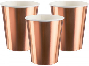 Логотип «Стаканы (250 мл) Розовое Золото, Металлик, 6 шт.»