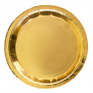 Логотип «Тарелки (7''/18 см) Золото, Металлик, 6 шт.»