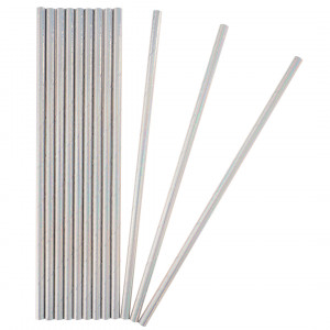 Логотип «Трубочки для коктейлей, Серебро, Голография, 12 шт. в упак.»