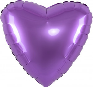 Логотип «Шар (19''/48 см) Сердце, Мистик, Пурпурный, Сатин, 1 шт.»