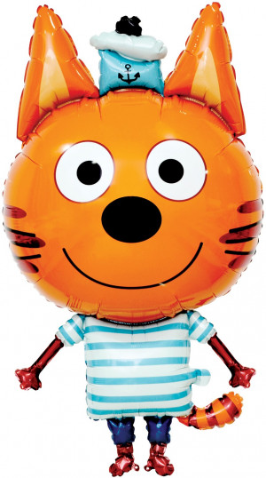 Логотип «Шар (46''/117 см) Фигура, Три Кота, Коржик, 1 шт. в уп.»