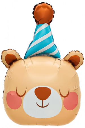 Логотип «Шар (30''/76 см) Фигура, Мишка в колпачке, 1 шт.»