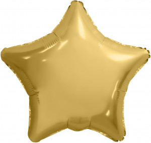 Логотип «Шар (19''/48 см) Звезда, Мистик, Золото, Сатин, 1 шт.»