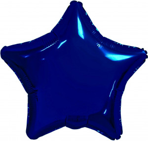 Логотип «Шар (19''/48 см) Звезда, Темно-синий, 1 шт.»