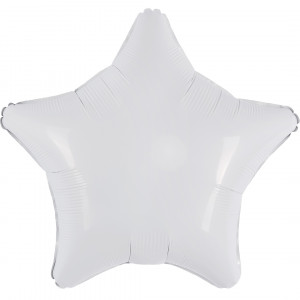 Логотип «Шар (19''/48 см) Звезда, Белый, 1 шт.»