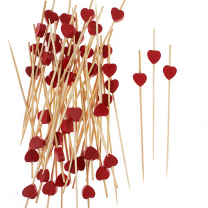 Логотип «Пики Топперы, Сердце, Красный, 12 см, 50 шт.»