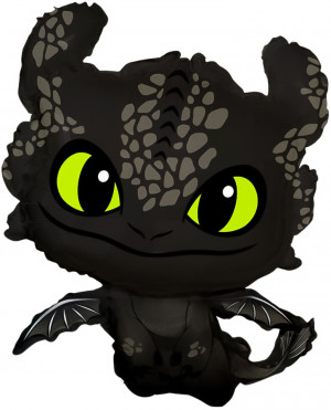 Логотип «Шар (32''/81 см) Фигура, Любимый Дракон, Черный, 1 шт. в уп.»