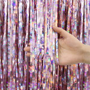 Логотип «Занавес Дождик Электрик, Розовое Золото, Голография, 100*200 см, 1 шт.»