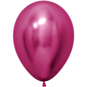 Логотип «Шар (12''/30 см), Reflex, Зеркальный блеск, Фуше (912), хром, 50 шт.»