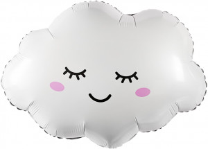 Логотип «Шар (27''/69 см) Фигура, Облако, Белый, 1 шт.»