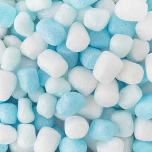 Логотип «Шарики пенопласт, Маршмэллоу, Цветной микс, Голубой/Белый, Макарунс, 20-25 мм, 10 гр.»