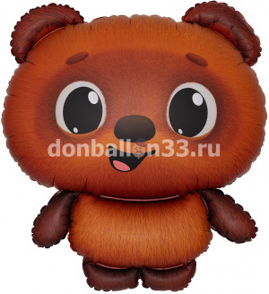 Логотип «Шар (35''/89 см) Фигура, Крошки, Винни-Пух, Сатин, 1 шт. в уп.»