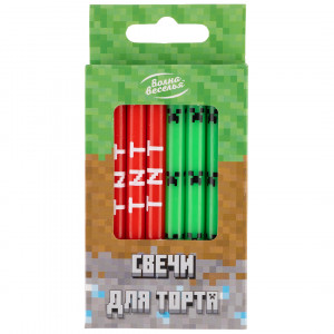 Логотип «Свечи Пиксели, 0,8*8 см, 8 шт.»