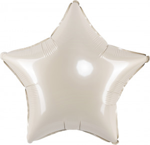 Логотип «Шар (18''/46 см) Звезда, Кремовый, Сатин, 1 шт.»