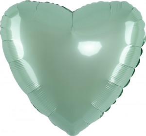 Логотип «Шар (18''/46 см) Сердце, Мятный, Макарунс, 1 шт.»