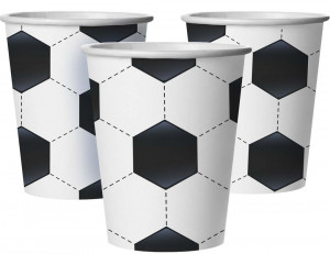 Логотип «Стаканы (250 мл) Футбольный мяч, 6 шт.»