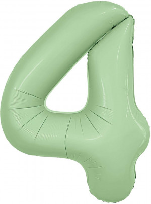 Логотип «Шар (40''/102 см) Цифра, 4 Slim, Олива, 1 шт. в уп.»