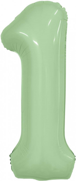 Логотип «Шар (40''/102 см) Цифра, 1 Slim, Олива, 1 шт. в уп.»