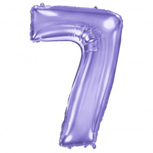 Логотип «Шар (40''/102 см) Цифра, 7, Сиреневый, 1 шт. в уп.»