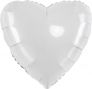 Логотип «Шар (9''/23 см) Мини-сердце, Белый, 1 шт.»