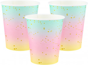 Логотип «Стаканы (250 мл) Нежная радуга, Металлик, 6 шт.»