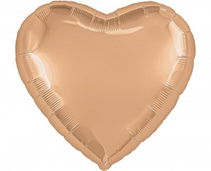 Логотип «Шар (19''/48 см) Сердце, Персиковый пух, 1 шт.»