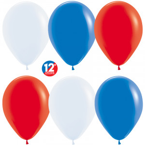 Логотип «Шар (12''/30 см), Ассорти Триколор (015/005/041), пастель, 50 шт.»