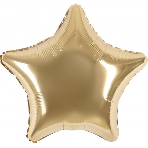 Логотип «Шар (19''/48 см) Звезда, Шампань, 1 шт.»