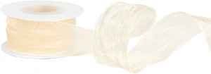 Логотип «Лента органза (4 см*9,14 м) Нежная грация, Кремовый, 1 шт.»