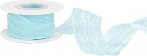 Логотип «Лента органза (4 см*9,14 м) Нежная грация, Голубой, 1 шт.»