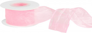 Логотип «Лента органза (4 см*9,14 м) Нежная грация, Розовый, 1 шт.»