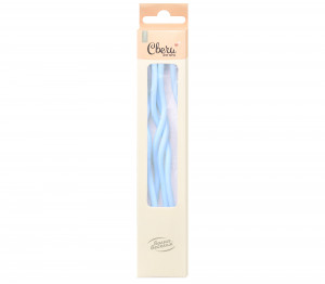 Логотип «Свечи Спирали Люкс, Голубой, 0,4*13 + 3 см, 6 шт. с держат.»