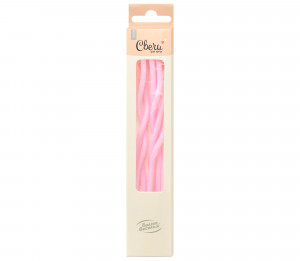 Логотип «Свечи Спирали Люкс, Розовый, 0,4*13 + 3 см, 6 шт. с держат.»