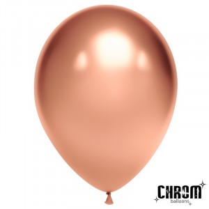 Логотип «Шар (12''/30 см) Розовое Золото, хром, 50 шт.»