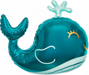 Логотип «Шар (36''/91 см) Фигура, Счастливый кит, 1 шт. в уп.»