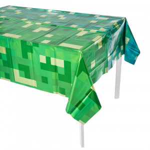 Логотип «Скатерть одноразовая, Пиксели, Зеленый, Металлик, 137*183 см, 1 шт.»