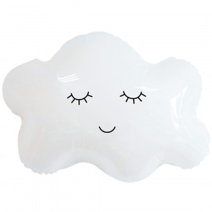 Логотип «Шар (27''/69 см) Фигура, Облако, Белый, 1 шт. в уп.»