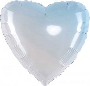 Логотип «Шар (18''/46 см) Сердце, Голубой, Градиент, 1 шт.»