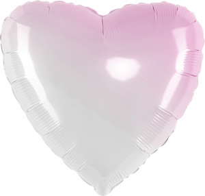 Логотип «Шар (18''/46 см) Сердце, Розовый, Градиент, 1 шт.»