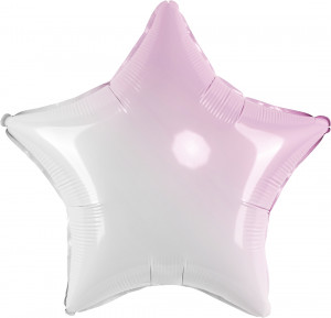 Логотип «Шар (18''/46 см) Звезда, Розовый, Градиент, 1 шт.»