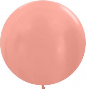 Логотип «Шар (24''/61 см), Розовое золото (568), металлик, 3 шт.»