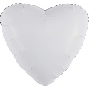Логотип «Шар (30''/76 см) Сердце, Белый, 1 шт. в уп.»