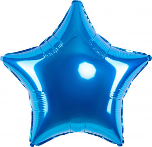 Логотип «Шар (32''/81 см) Звезда, Синий, 1 шт.»