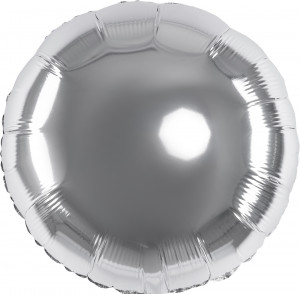 Логотип «Шар (32''/81 см) Круг, Серебро, 1 шт.»