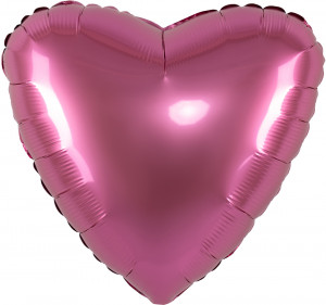 Логотип «Шар (19''/48 см) Сердце, Мистик, Гранат, Сатин, 1 шт.»