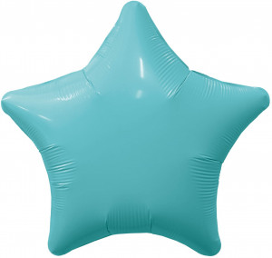 Логотип «Шар (19''/48 см) Звезда, Мистик, Аквамарин, Сатин, 1 шт.»