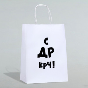 Логотип «Пакет подарочный «С др крч!», 24×14×28 см»